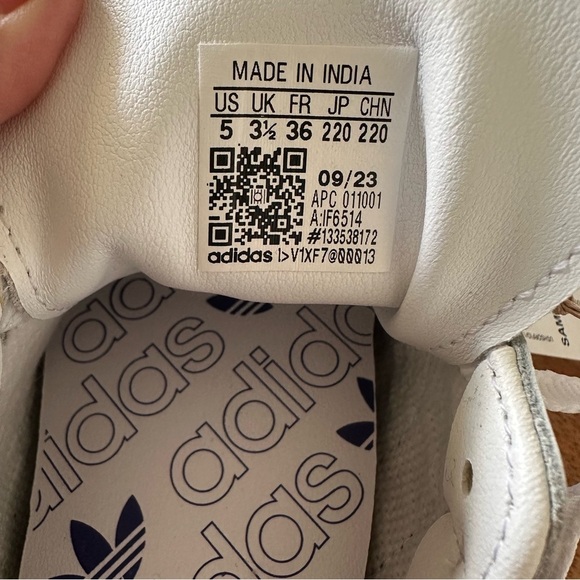 Adidas Samba OG White and Purple with Gum Sole size 5 NWT - Picture 11 of 11